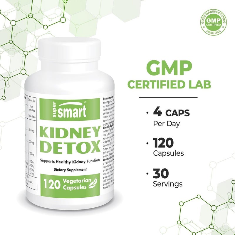 Supersmart Kidney Detox - 120 Vegetarian Capsules - Image 5